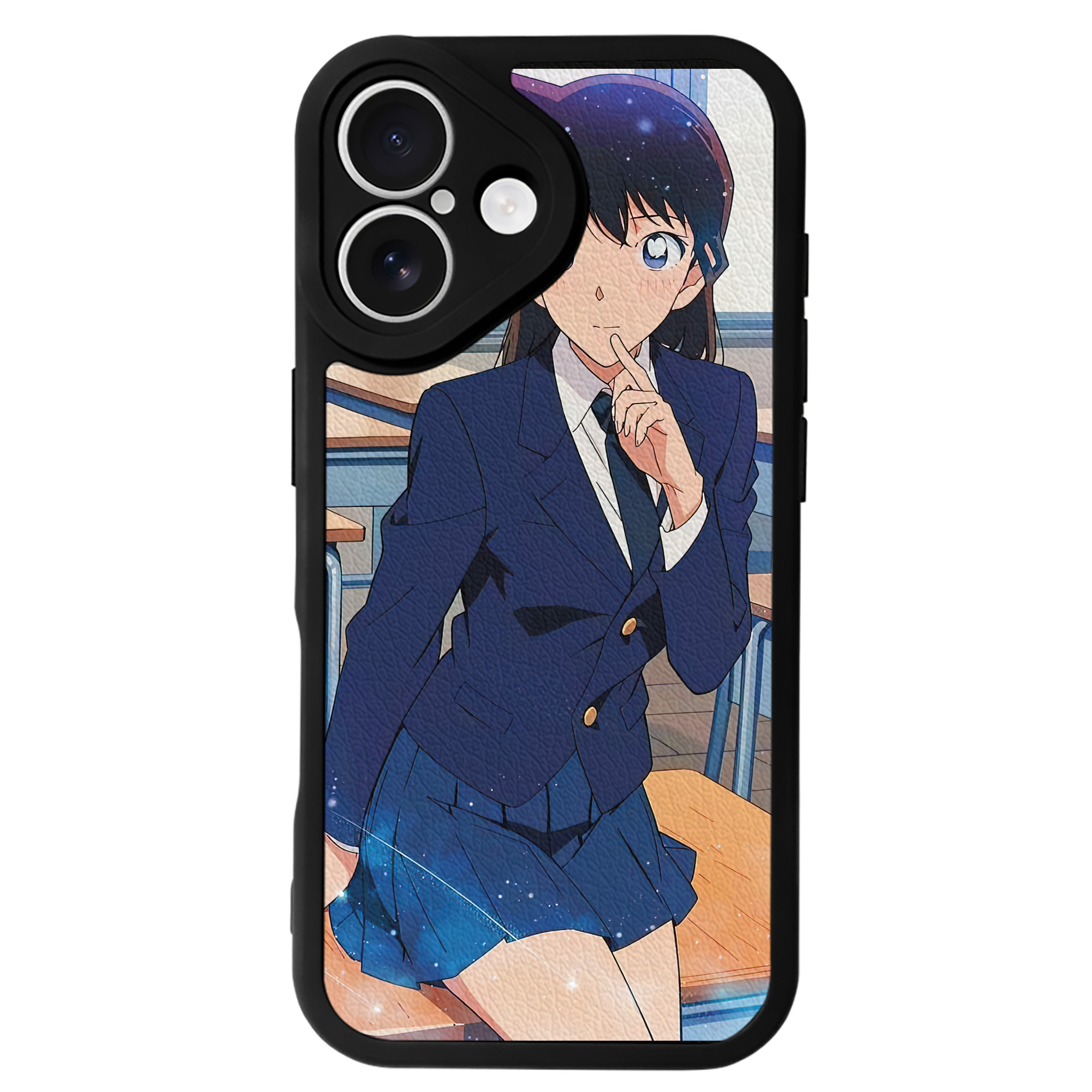 （画像用） 名探偵コナン Detective Conan 【iPhone 16シリーズ対応】シリコンスマホケース（レザー調） 材質：シリコン